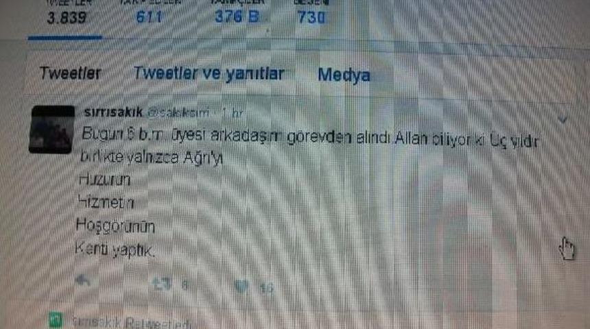 Ağrı Belediyesi'nin 6 Meclis &Uuml;yesi G&ouml;revden Alındı