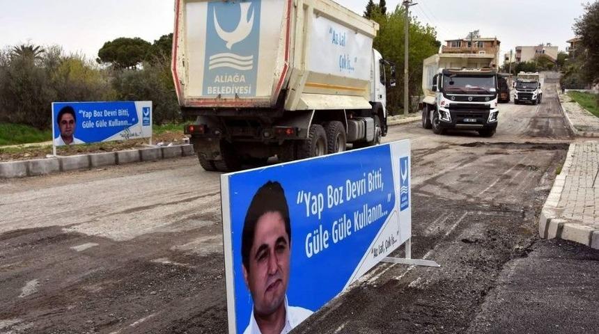 Aliağa&rsquo;da Asfaltlama Seferberliği