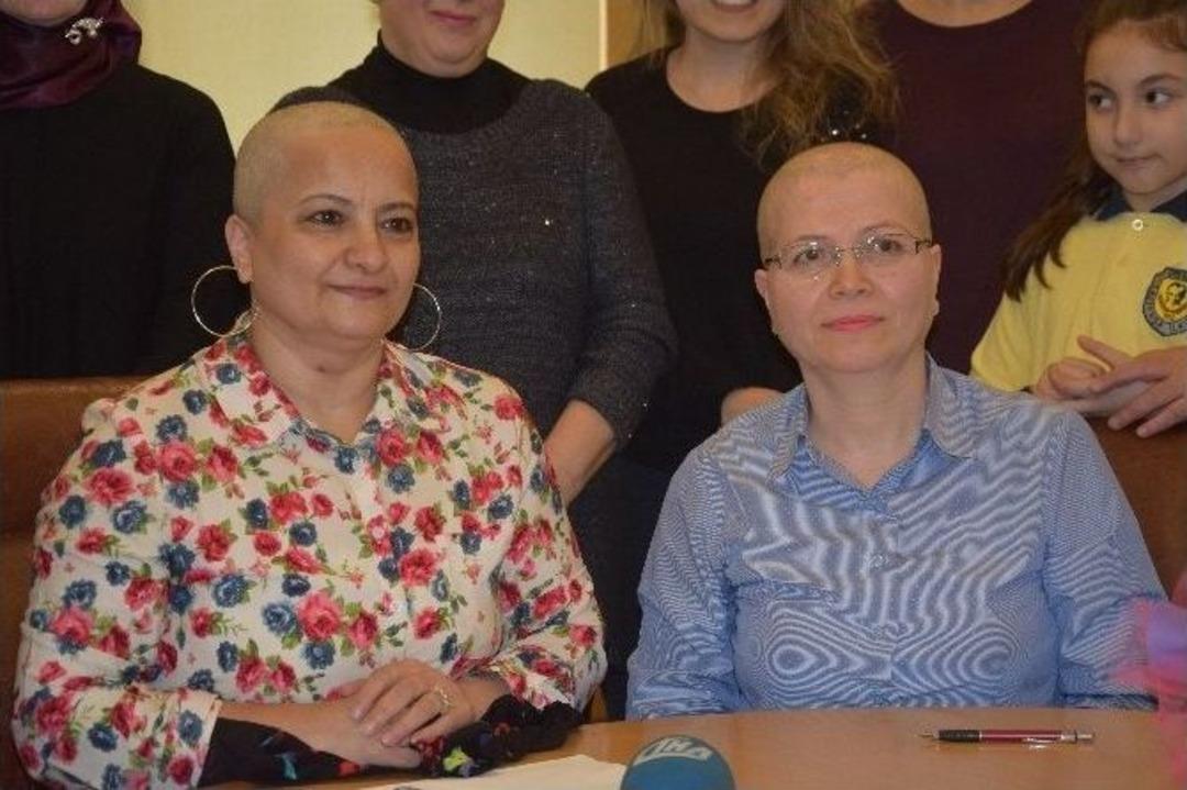 Kansere Karşı Sa&ccedil;larını Kazıttılar