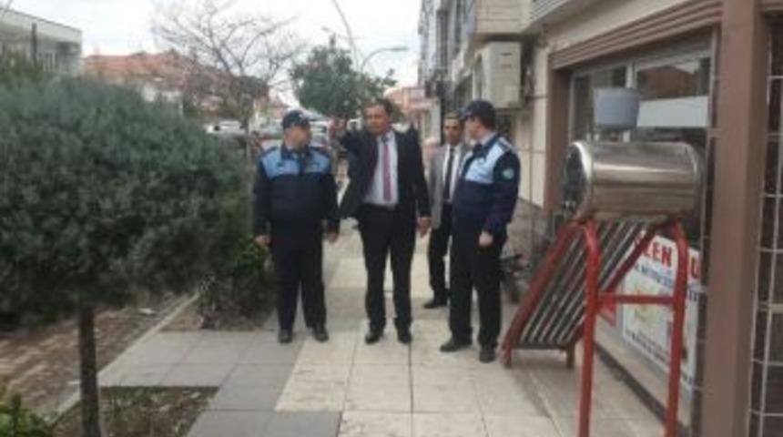 Saruhanlı&rsquo;da Kaldırım İşgalleri Denetlendi