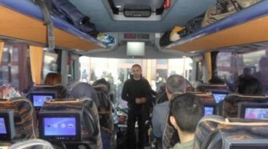 Eskişehir&rsquo;de Şehirlerarası Otob&uuml;s Şof&ouml;rlerine Denetleme