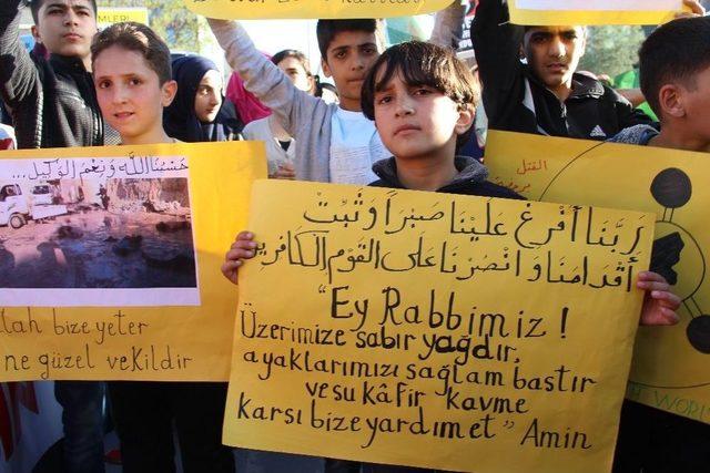 İdlib’teki Saldırı Batman’da Protesto Edildi