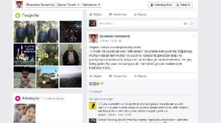 'evet'&ccedil;i Muhtar, Gezi Vaat Etti