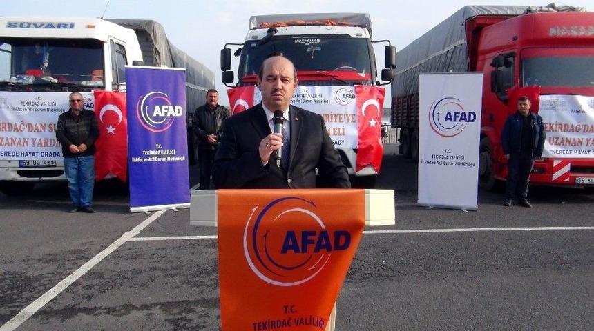 Tekirdağ&rsquo;dan El Bab&rsquo;a 61 Ton Un