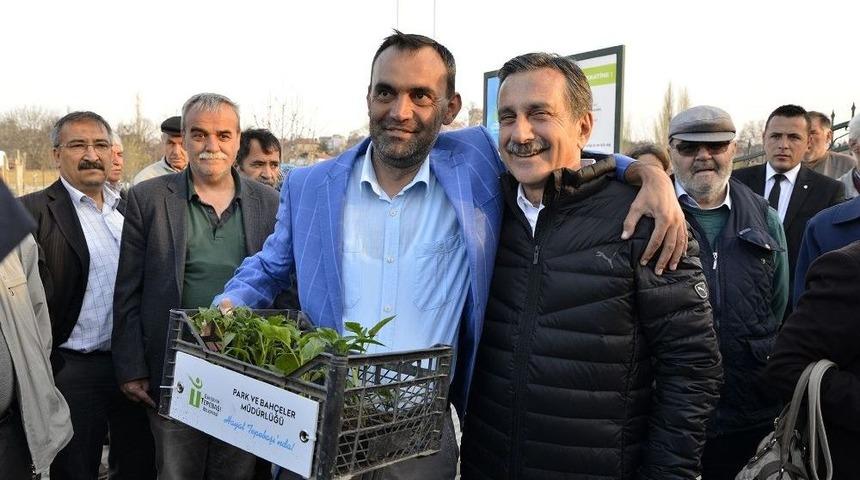 Hobi Bahçelerinde Fide Dağıtımı Yapıldı