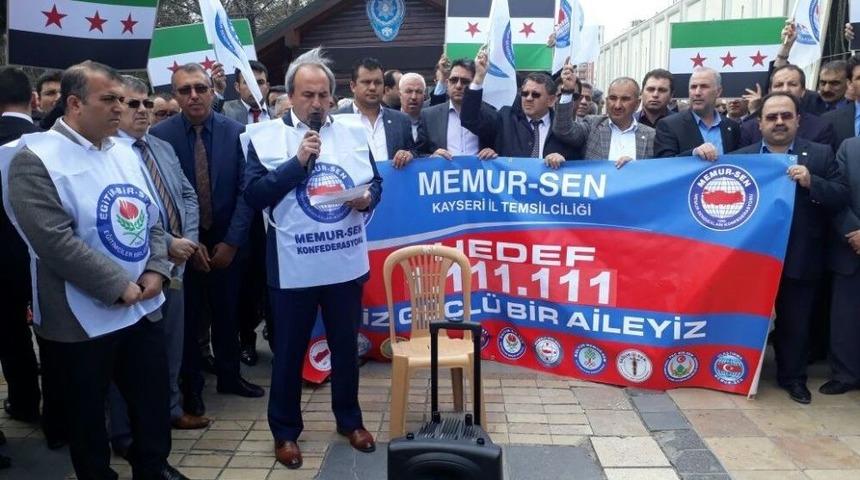 Memur-sen İl Temsilcisi Aydın Kalkan: "d&uuml;nya Soykırımcı Katil Ve Zalimlere Ne Zaman Dur Diyecek"