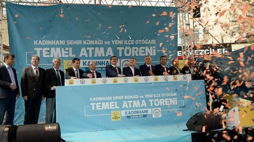 Kadınhanı&rsquo;nda Şehir Konağı Ve Yeni Otogarın Temeli Atıldı