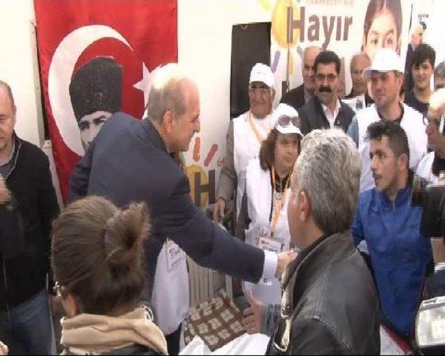 Numan Kurtulmuş 'hayır' Standını Ziyaret Etti