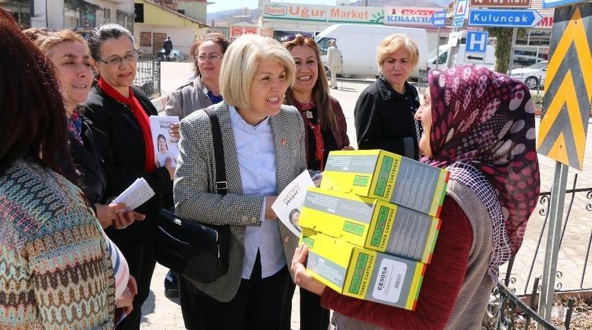 Chp Kadın Kolları Hekimhan&rsquo;da &rsquo;hayır&rsquo; &Ccedil;alışması Yaptı