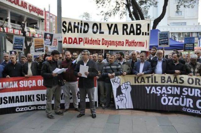 İdlib'deki Saldırı, Antalya'da Protesto Edildi