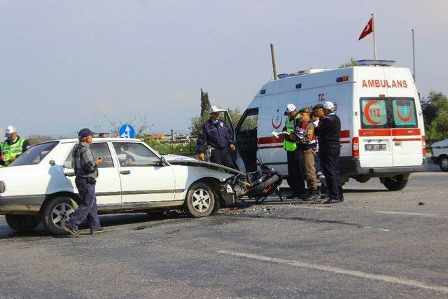 Motosiklet Sürücüsü Ölümden Döndü