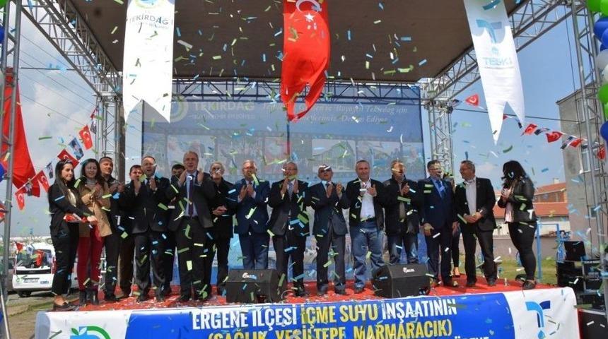 Ergene İl&ccedil;esi İ&ccedil;me Suyu Tesisleri Hizmete A&ccedil;ıldı