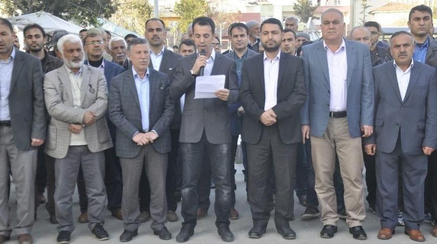 Kahta&rsquo;da İdlip Saldırılarına Tepki