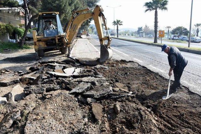 Aliağa’da Asfalt Kaplama Çalışmaları Hızla Sürüyor