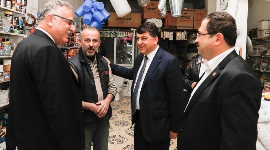 Fadıloğlu İle Y&uuml;ksel Esnafı Ziyaret Etti