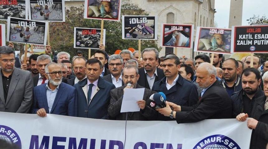 Memur-sen&rsquo;den İdlip&rsquo;te Katledilenler İ&ccedil;in Gıyabi Cenaze T&ouml;reni
