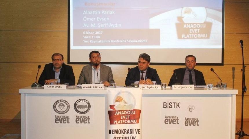Anadolu Evet Platformu Bismil&rsquo;de Panel D&uuml;zenledi