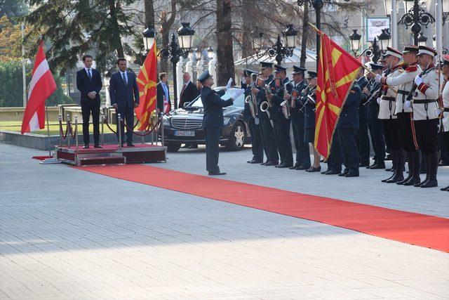 Avusturya Başbakanı Sebastian Kurz, Makedonya'da