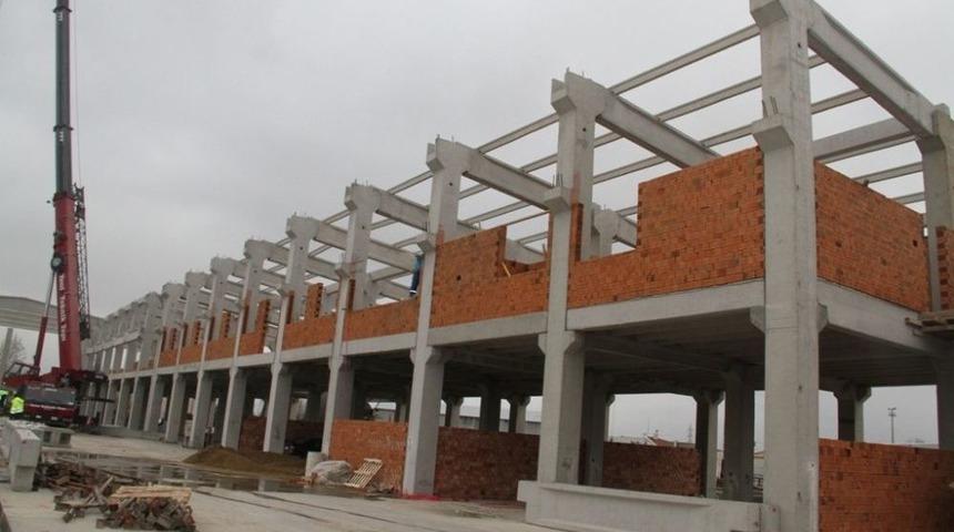 Tramvayın At&ouml;lye Binasında Kolon İmalatı Tamamlandı