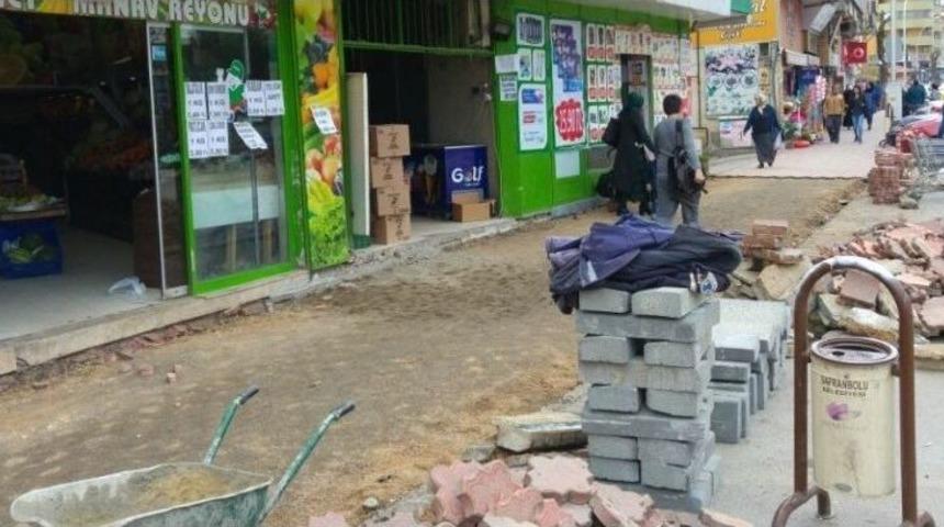 Safranbolu&rsquo;da Kaldırım &Ccedil;alışması