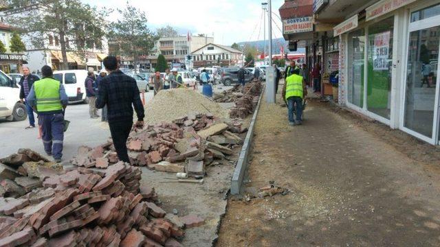 Safranbolu’da Kaldırım Çalışması