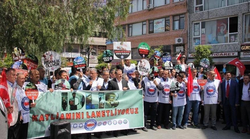 Hatay&rsquo;da Memur-sen&rsquo;den İdlib İ&ccedil;in Protesto