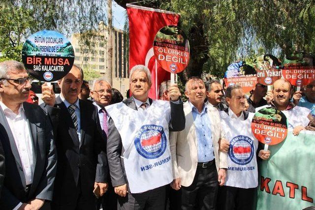 Hatay’da Memur-sen’den İdlib İçin Protesto