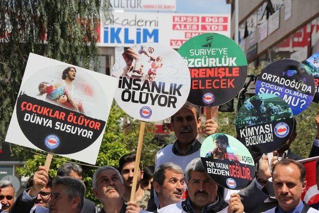 Hatay’da Memur-sen’den İdlib İçin Protesto