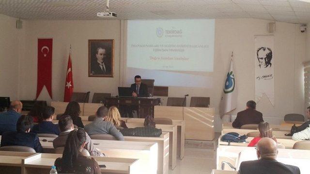 Personele &lsquo;farkındalık Eğitimi&rsquo; Verildi 1