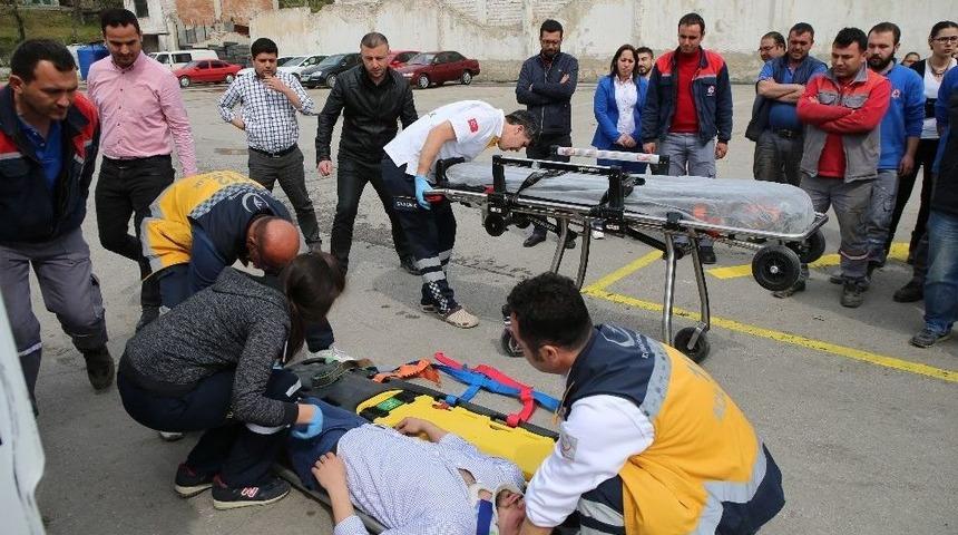 Denizli B&uuml;y&uuml;kşehir Ulaşım A.ş.&rsquo;den Deprem Ve Yangın Tatbikatı