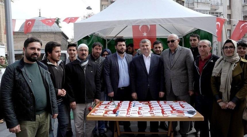 Başkan Aky&uuml;rek, &lsquo;evet&rsquo; &Ccedil;adırlarını Ziyaret Etti