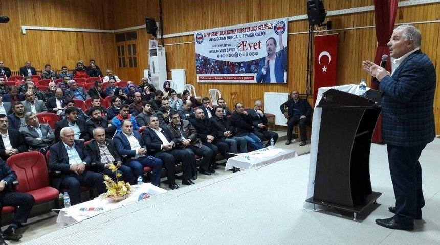 Memur-sen Orhaneli&rsquo;de &lsquo;evet&rsquo; İ&ccedil;in Buluştu