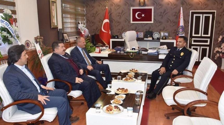 Başkan Keleş&rsquo;ten D&uuml;zce Emniyet M&uuml;d&uuml;r&uuml;ne 172. Yıl Ziyareti