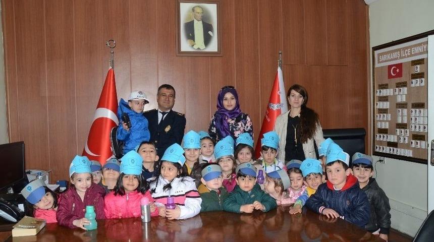 Miniklerden Emniyete Anlamlı Ziyaret