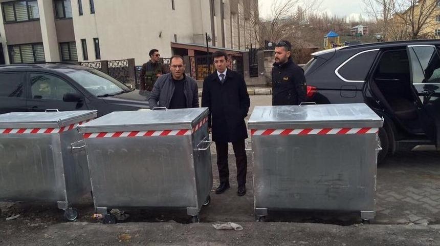 Malazgirt&rsquo;e 140 Adet &Ccedil;&ouml;p Konteyneri