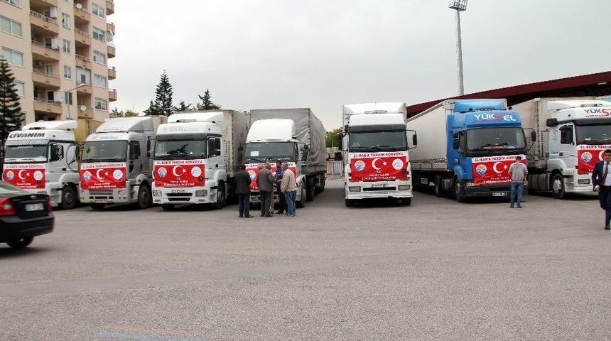 Mersin&rsquo;den El Bab Ve Cerablus&rsquo;a 12 Tır Eğitim Yardımı