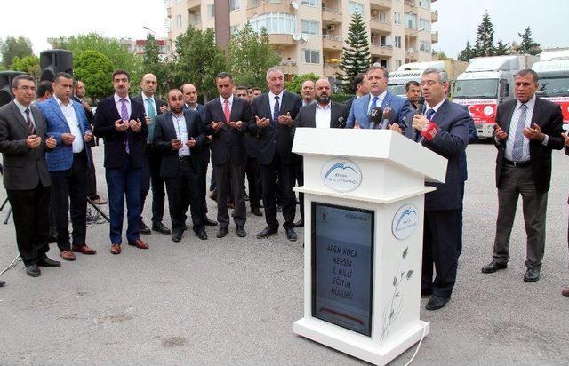 Mersin’den El Bab Ve Cerablus’a 12 Tır Eğitim Yardımı 1