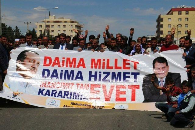 Akçakaleliler’den Cumhurbaşkanı Erdoğan’a Sevgi Seli