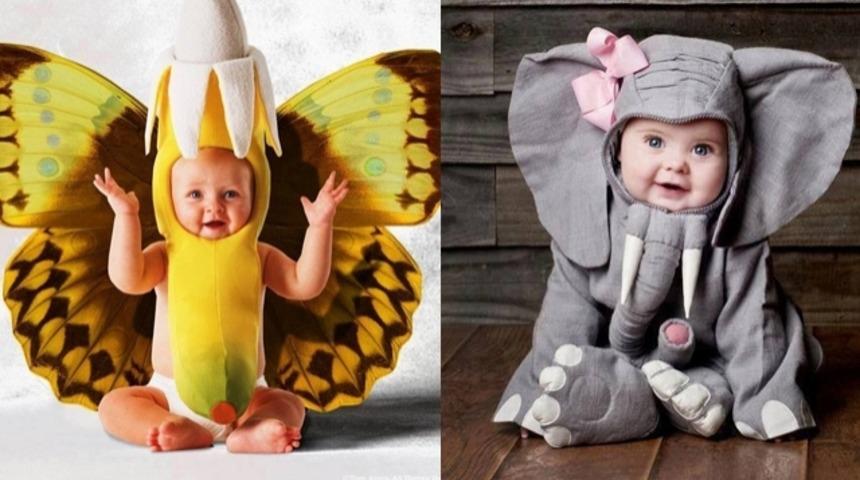 Bebekler hayvan kost&uuml;m&uuml; giyerse...