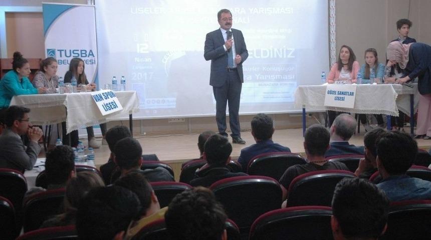 Tuşba&rsquo;da M&uuml;nazara Yarışmasının &Ccedil;eyrek Finali Yapıldı