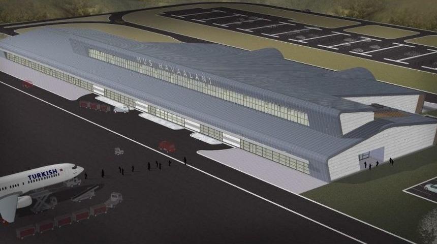 Muş Havalimanı B&uuml;y&uuml;yor
