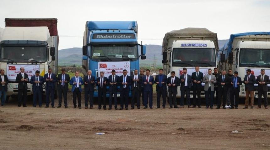 Mardin&rsquo;den El-bab&rsquo;a 10 Tır Kırtasiye Yardımı