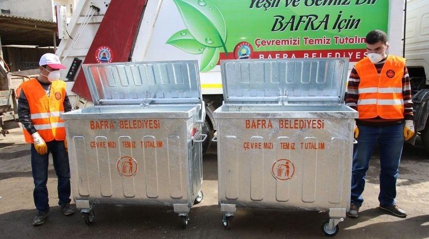 Bafra&rsquo;ya 250 Yeni &Ccedil;&ouml;p Konteyneri