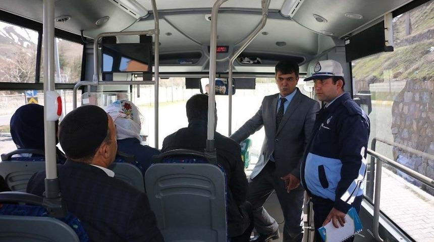 Bitlis&rsquo;te Halk Otob&uuml;sleri Denetlendi