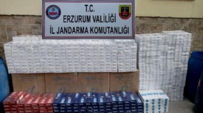 Erzurum&rsquo;da 11 Bin 470 Paket Ka&ccedil;ak Sigara Ele Ge&ccedil;irildi