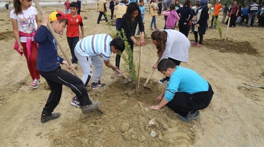 Turgutlulu &Ouml;ğrencilerden Fidan Dikimi