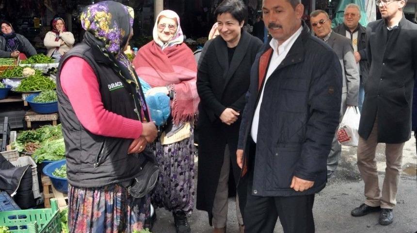 Başkan Uysal, Pazaryerinde &lsquo;evet&rsquo; Turuna &Ccedil;ıktı