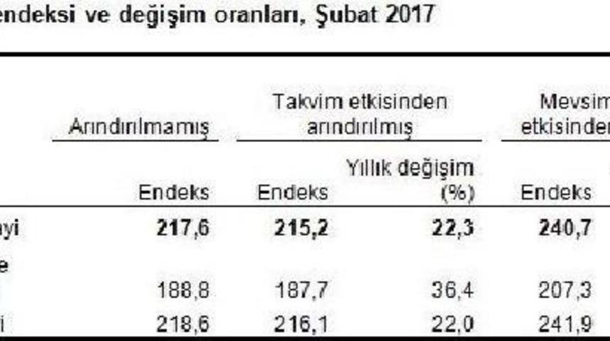 Enflasyon Ve Kur Sanayi Ciro Endeksini Y&uuml;zde 22.3 Y&uuml;kseltti