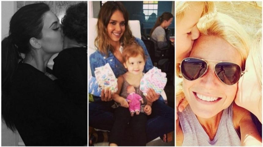 &Uuml;nl&uuml; yıldızların &ccedil;ocuklarıyla birlikte en şirin Instagram fotoğrafları