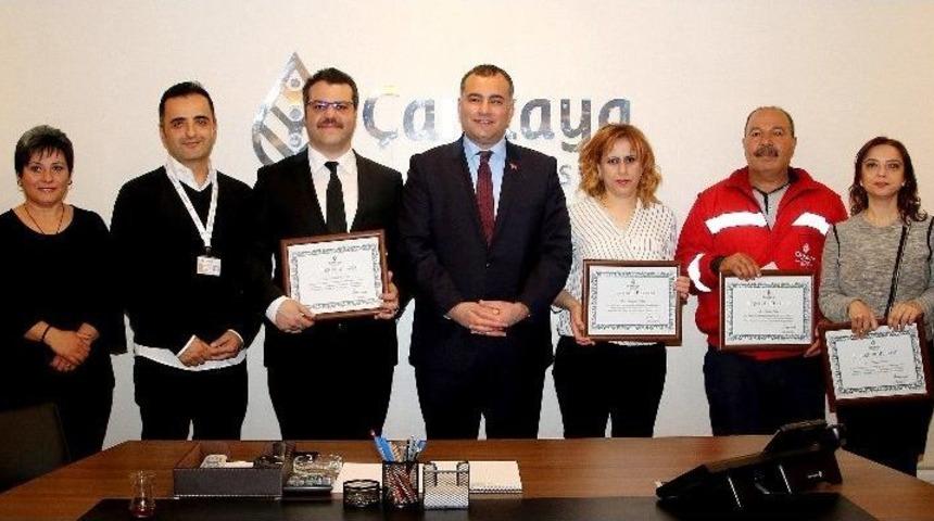 &Ccedil;ankaya Belediyesinde Ayın Personellerine Teşekk&uuml;r Belgesi Verildi